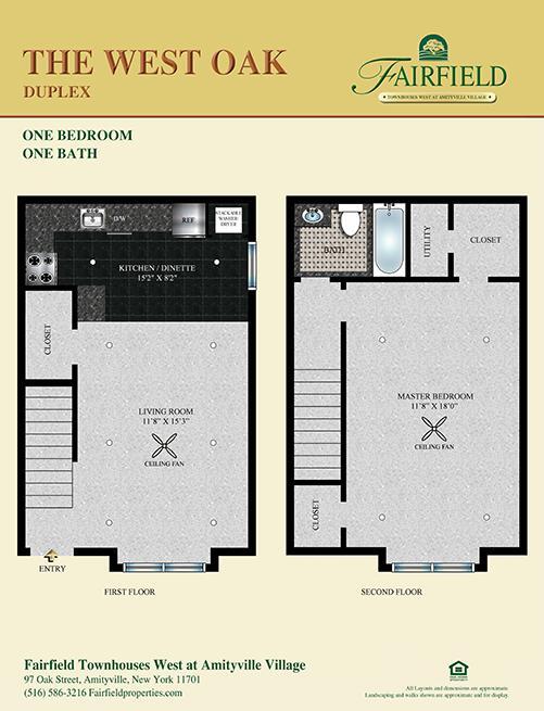 Floorplan - Fairfield Townhouses West at Amityville Village