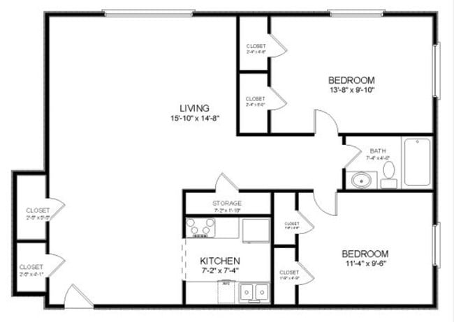 2BR/1BA - Larpenteur Manor Apartments