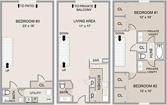 3BR/2.5BA - Stadium Crossing (Varsity Properties)