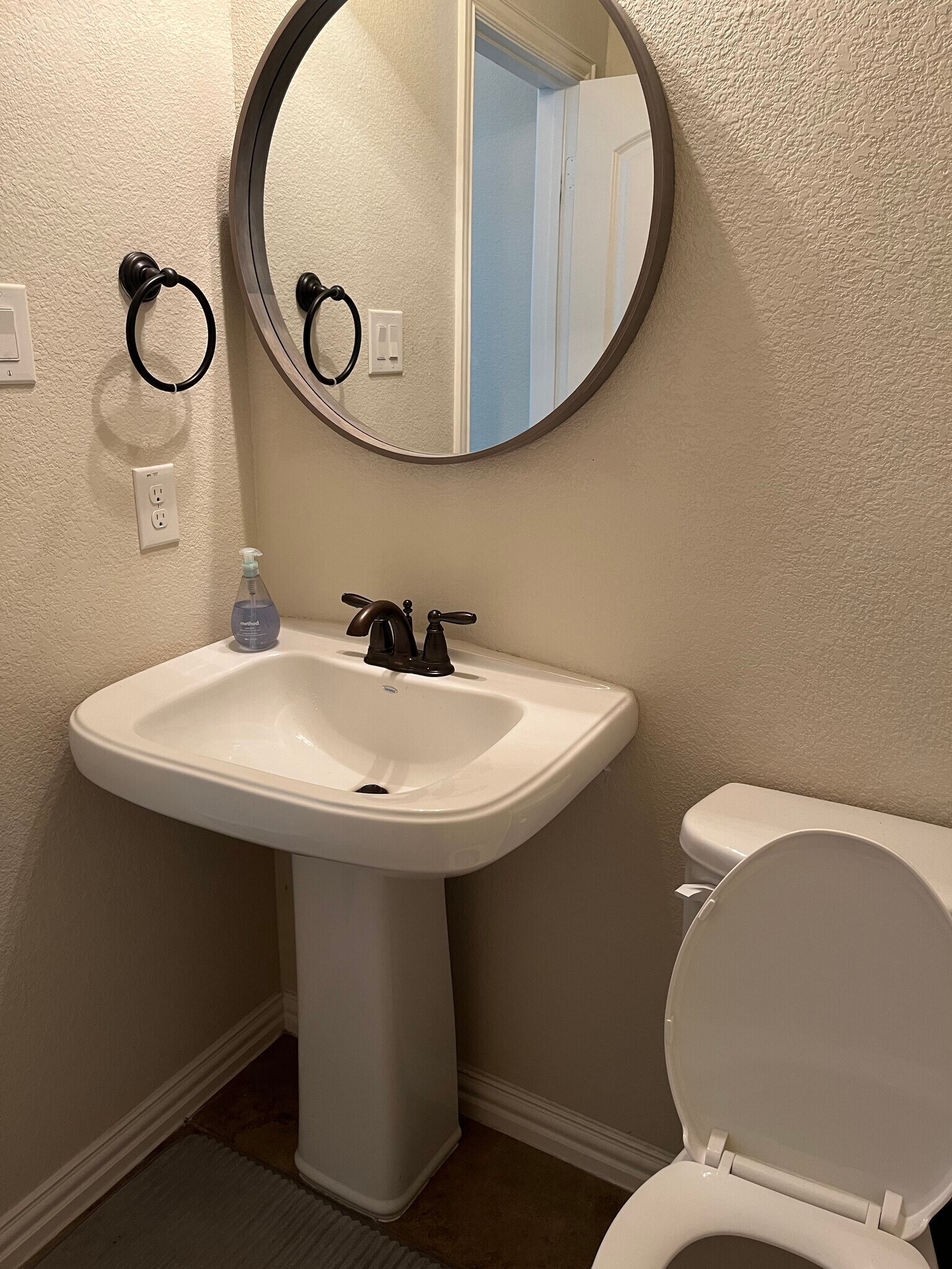 Downstairs small bathroom. - 913 Brookville Ct