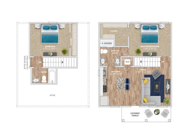 B2 Floor Plan - Isle Cottages