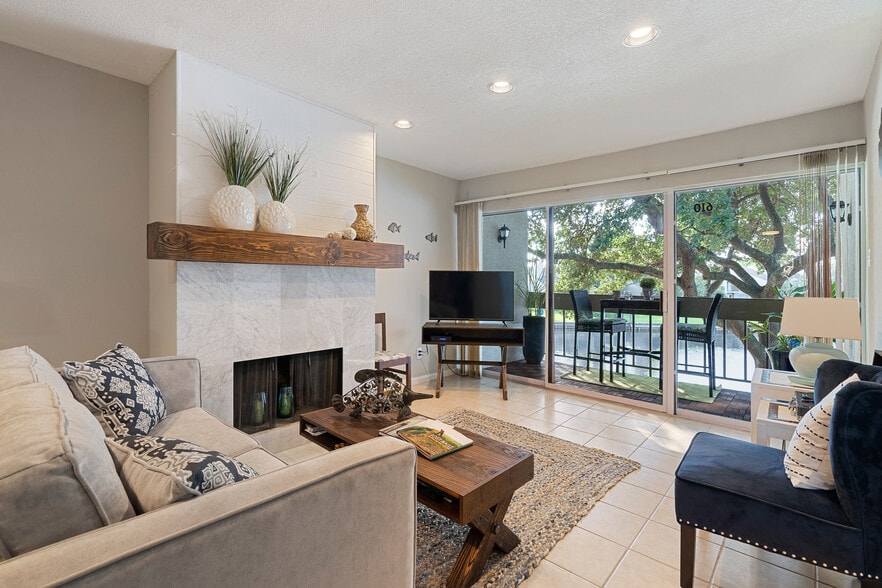 Waterfront view from living room - 12100 Melville Dr