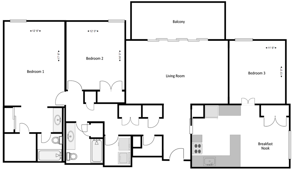 Floorplan - 1016 S Wayne St