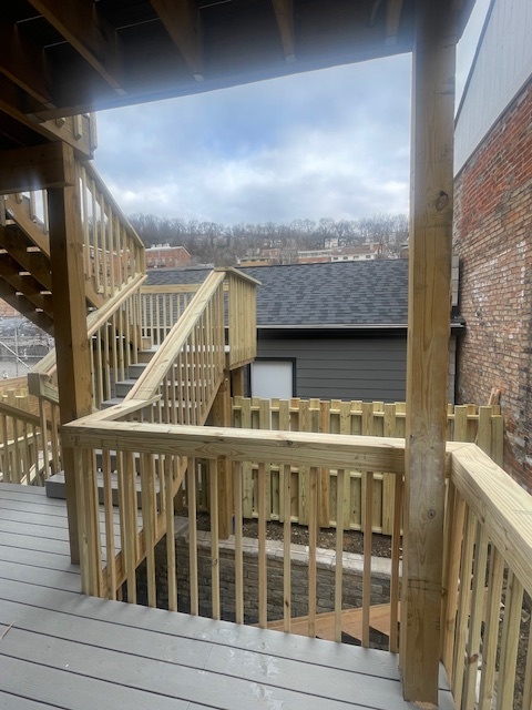 Back Deck Area and Garage Entrance - 50 E McMicken Ave