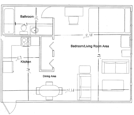 Studio - 350 Thompson Apartments