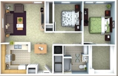 2BR/1BA - 34 North Apartments
