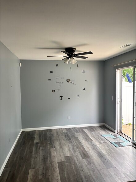 Eat in kitchen space leads to spacious patio - 825 Dumont Pl