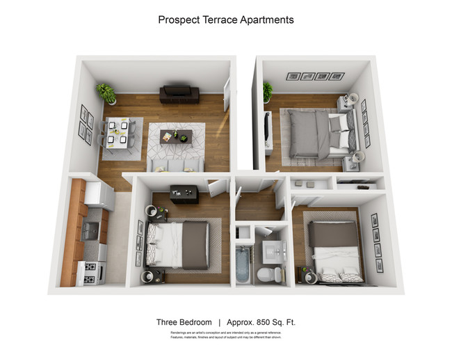 Floorplan - Prospect Terrace Apartments