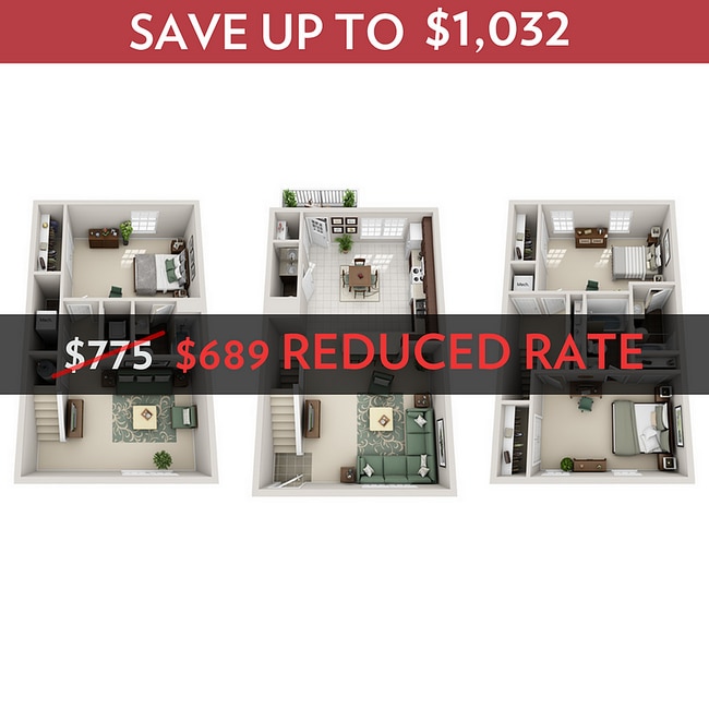 3x3.5 REDUCED RATES - Canvas Townhomes Allendale