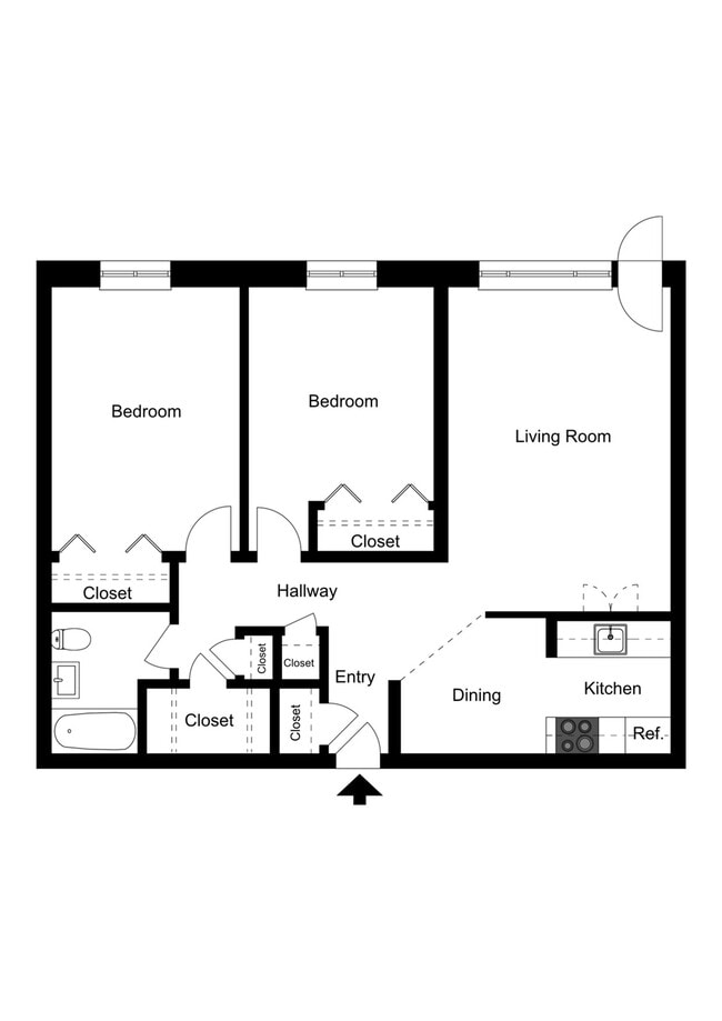 Two Bedroom Apartment - Woods View Apartments
