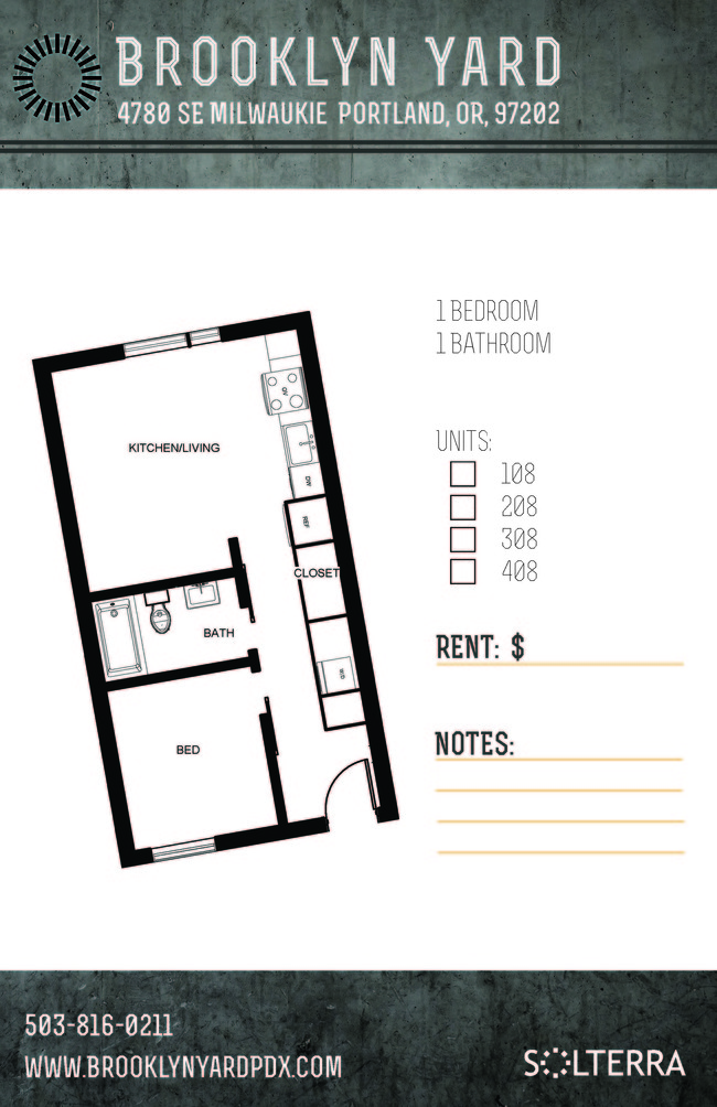 Floorplan - Brooklyn Yard - Stylish, Green Living!