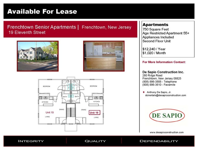 Floorplan - Frenchtown Senior Apartments