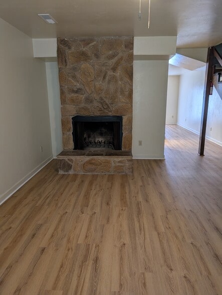 wood burning fireplace - 566 Teal Ln