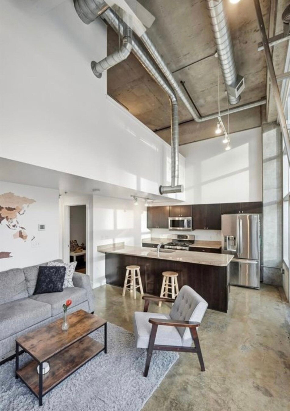 Living Room / Kitchen - 353 W 4th St