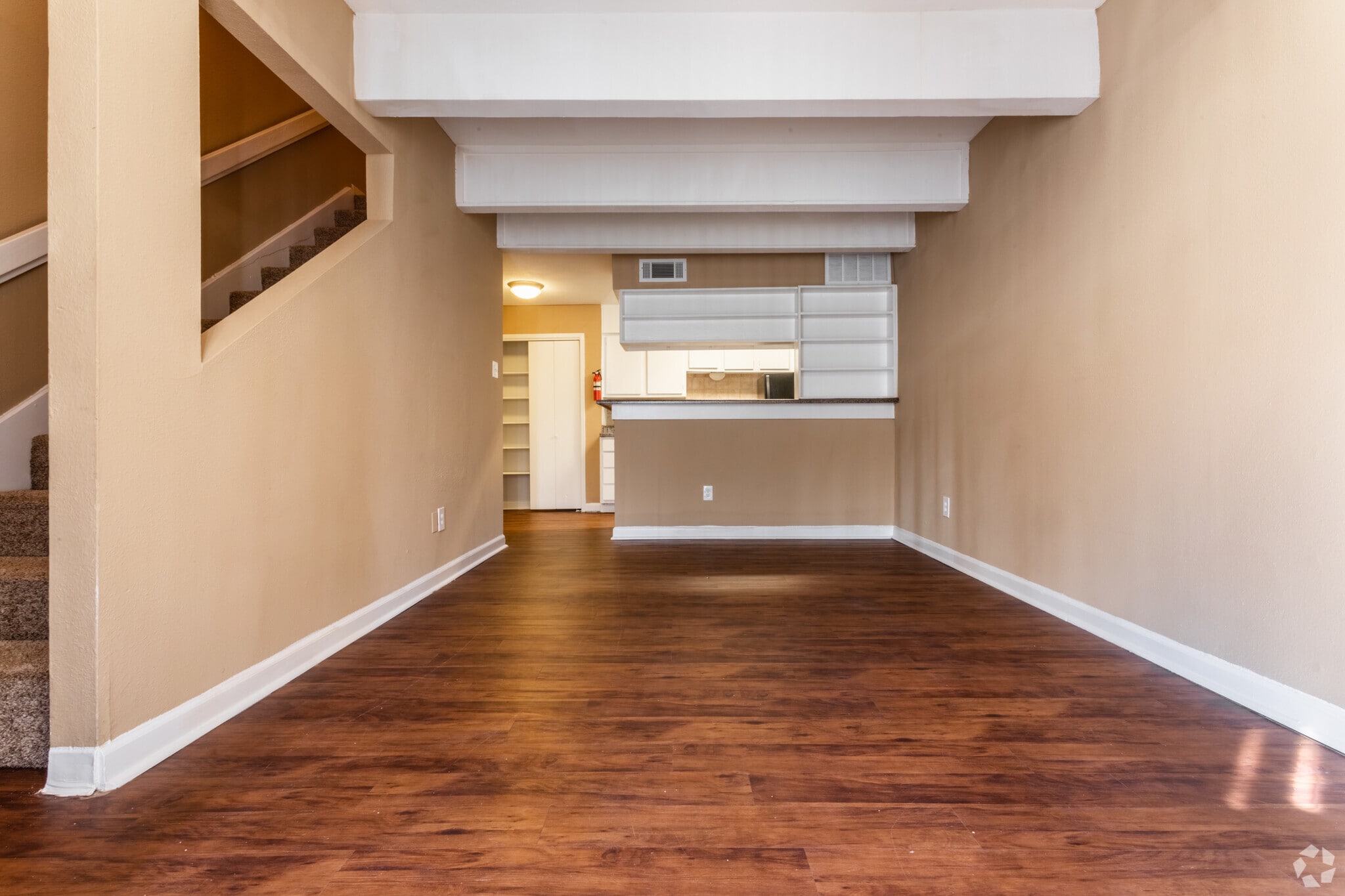 Living Room and Kitchen - The Crest Apartments