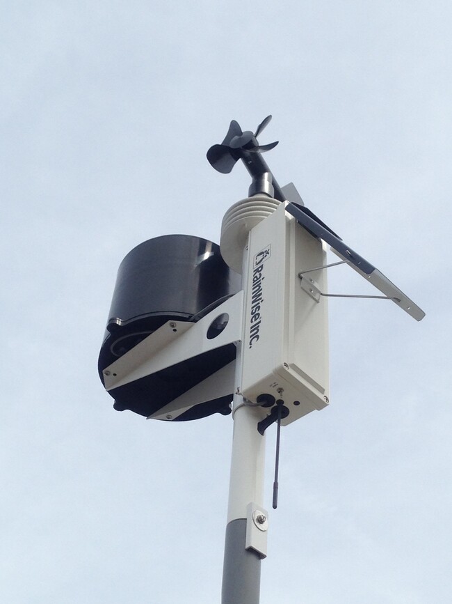 Weather station on the new slate roof - 3643 Lincoln St