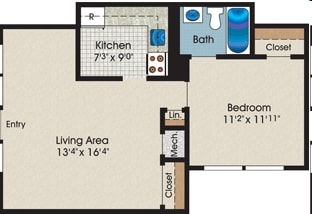 1BR/1BA - Westbrooke Apartments
