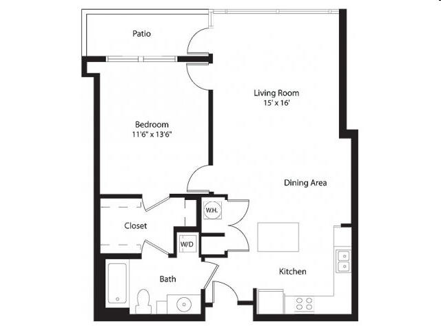 1BR/1BA - The Element