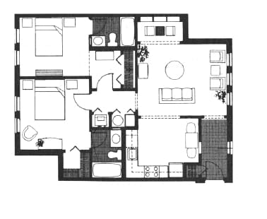 2BR/2BA - Station House Apartments