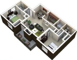 2BR/2BA - North Bluff Apartments