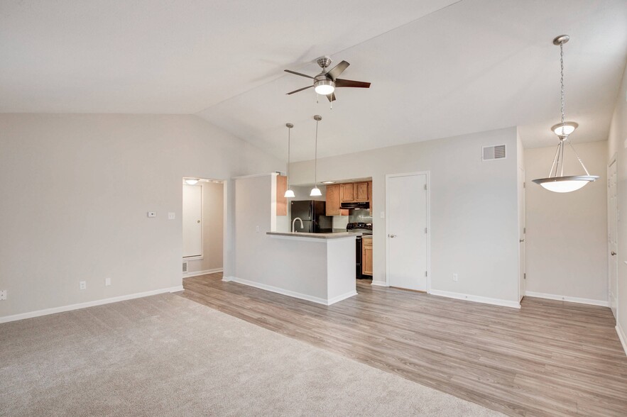 Spacious Living Room and Kitchen - Avery Point Apartments