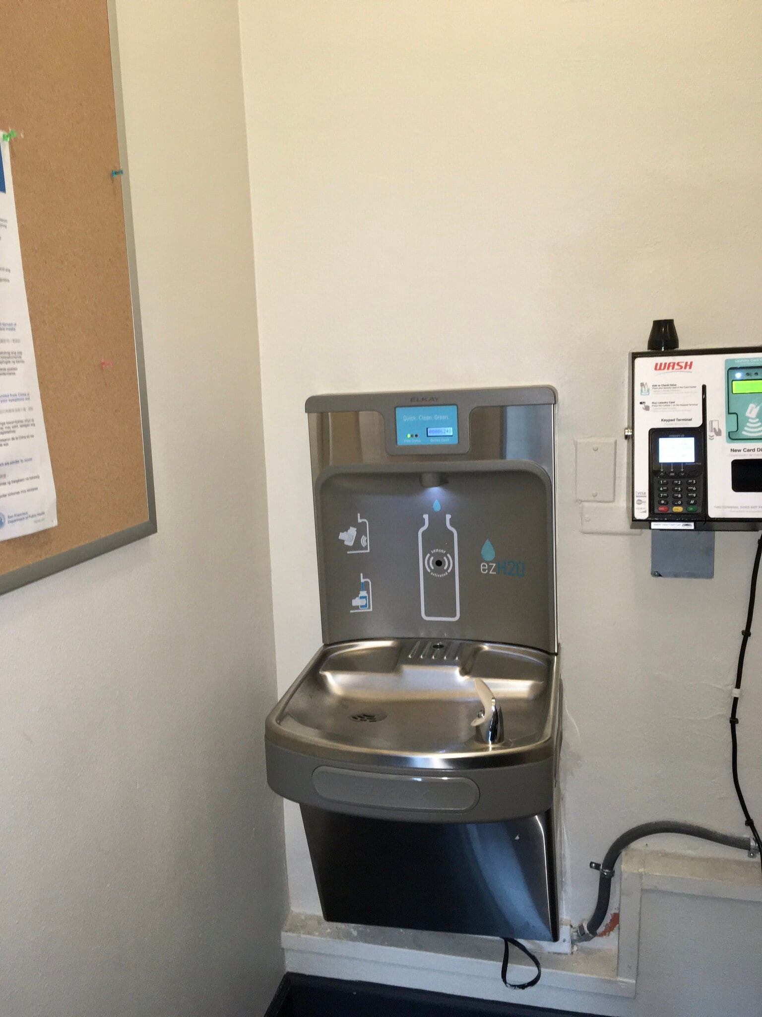 Wash card machine and electronic water fountain near fitness center - 15 Red Rock Way