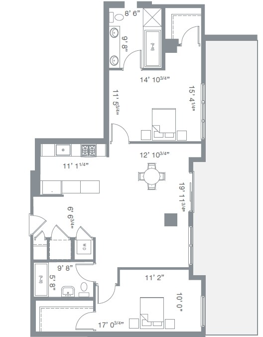 2BR/2BA - Watermark Condos