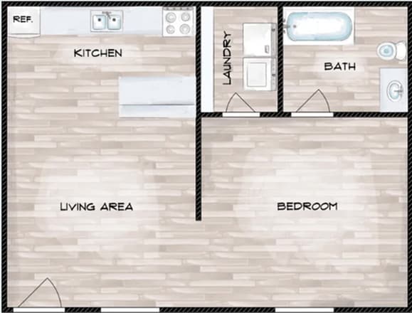 Alcove Floor Plan Studio - Vue at Rocket City