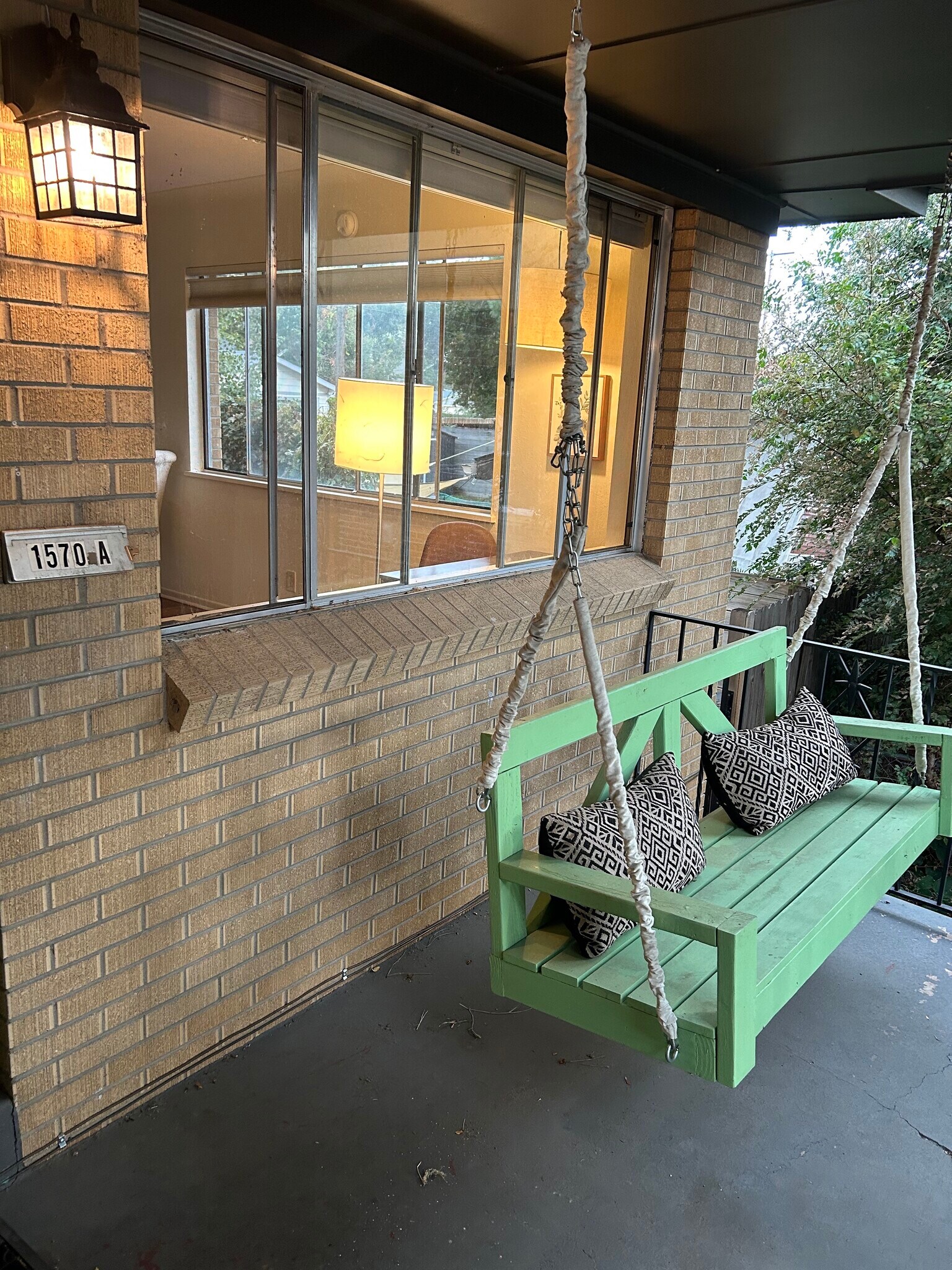 porch swing on front porch - 1570 Tamarac St