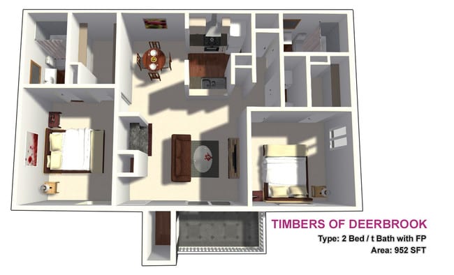 Two Bed / Two Bath - Timbers of Deerbrook