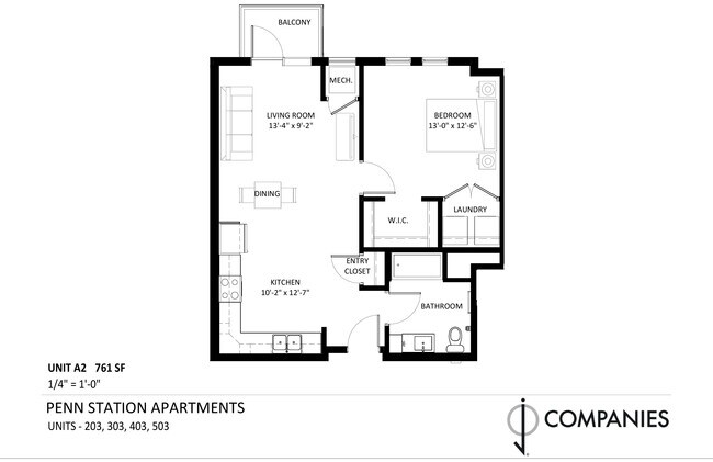 Floorplan - Penn Station Apartments
