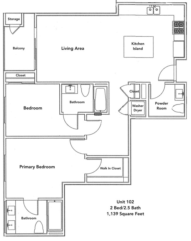 Unit 102 Floorplan - AtSix - 6908 Knowlton Pl