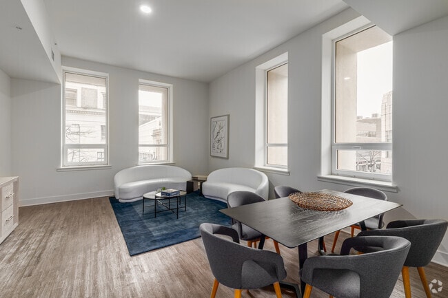 2 BR, 2 BA - 1639SF - Living Room - 901 Market Tower
