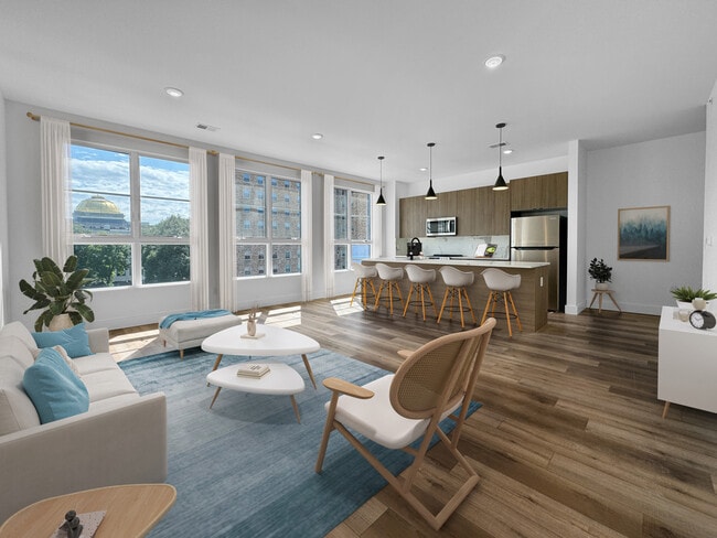 open floor plan living and kitchen - 289-293 Halsey St