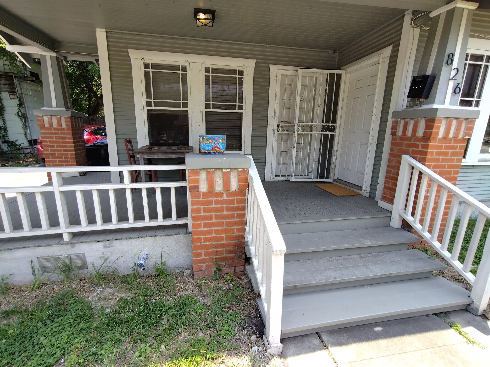 front porch steps to sidewalk - 826 W Lynwood Ave