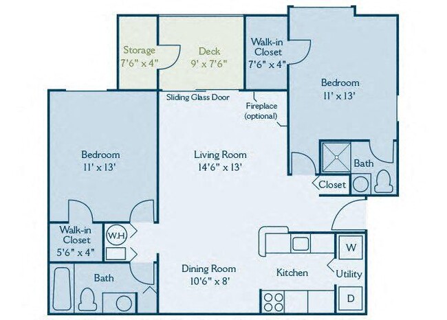 Floorplan - Kingscrest Apartments