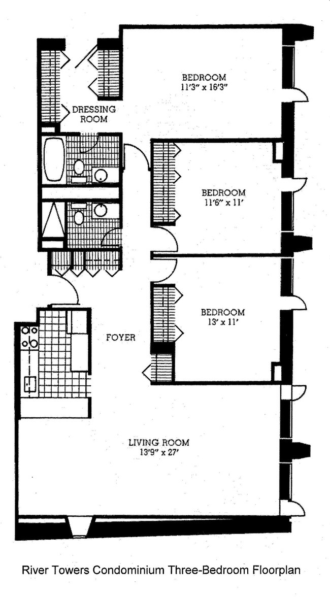 3BR/2BA - The River Towers Condominium