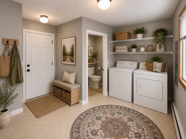 Mudroom, laundry and 2nd bath off of garage - 10700 11th Ave N