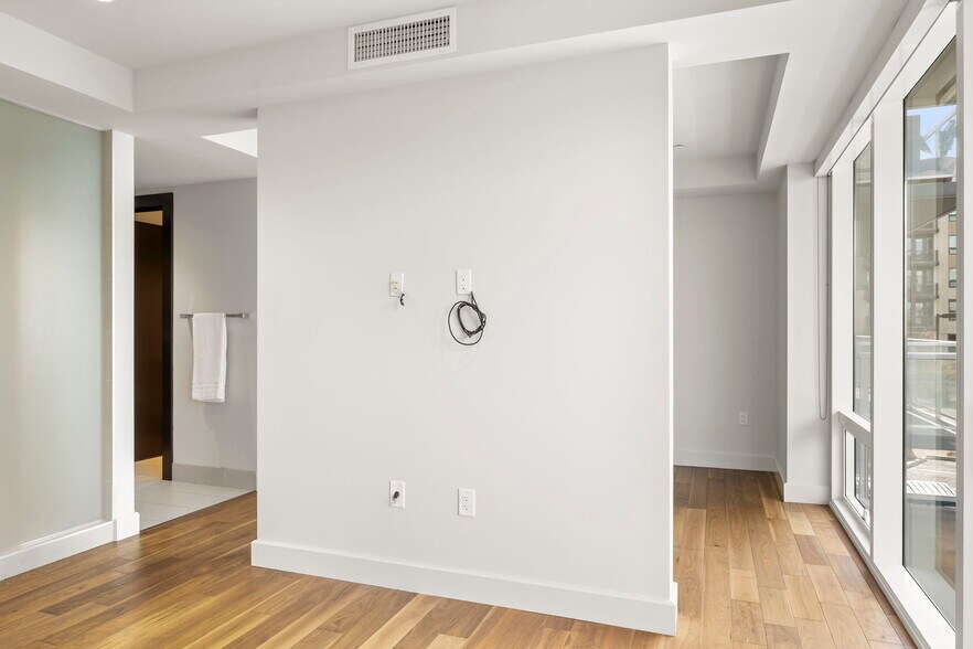 Media wall between living room and bedroom - 4422 N 75th St
