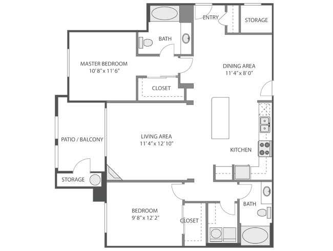 Floorplan - Victoria Arbors Apartment Homes