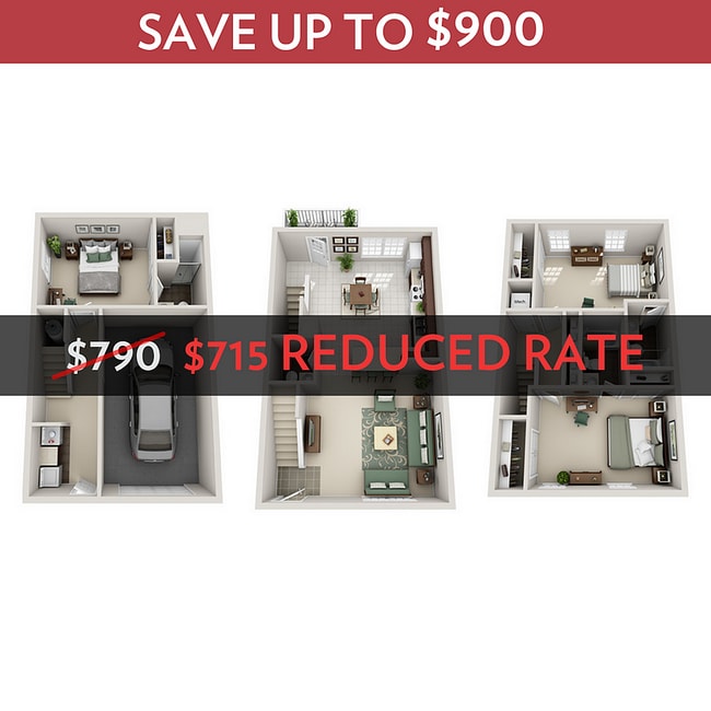 3x3.5 REDUCED RATES - Canvas Townhomes Allendale