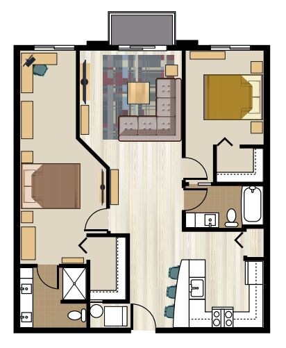 2 Bedroom X 2 Bathroom - PURE Midtown