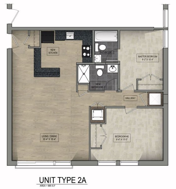 Floorplan - Parkway Overlook Apartments