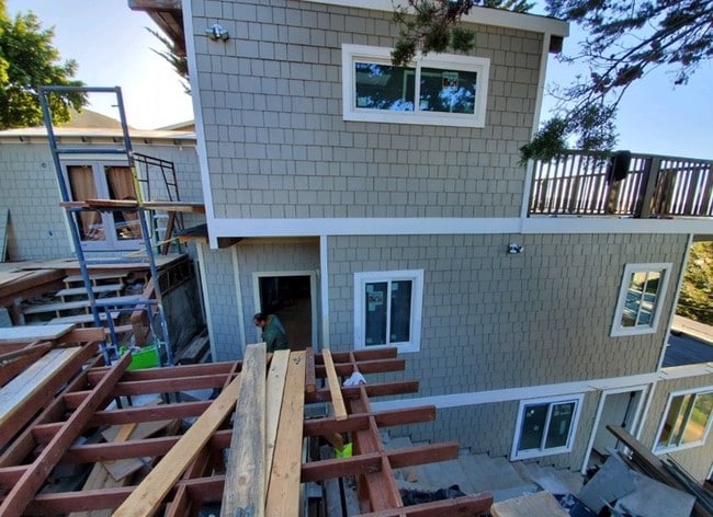 new deck being built - 822 Humboldt Rd