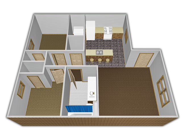 2-Bed-1-Bath - Campus Village Flint