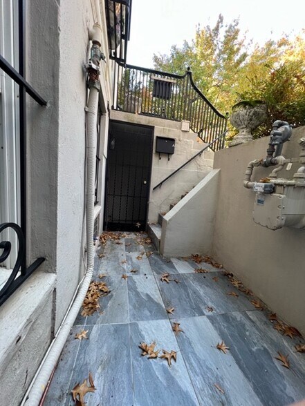 Private patio outside Apt A - 1840 Wyoming Ave NW