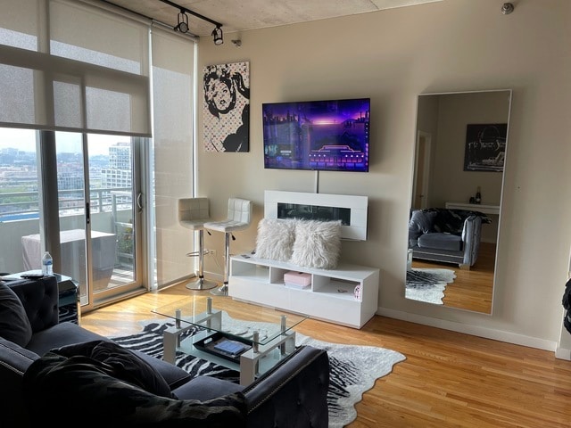 Living Room + Balcony - 1720 S Michigan Ave