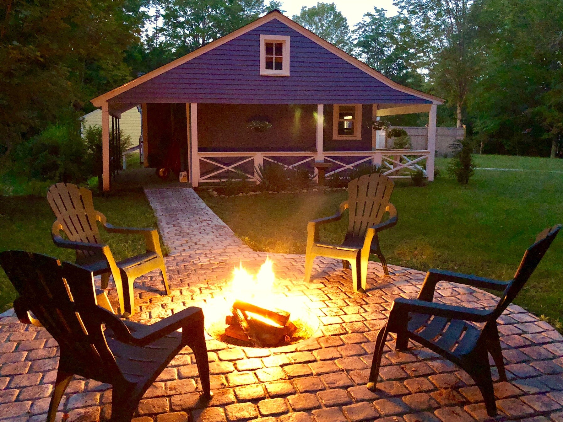 Firepit & Grill Area - 629 Storrs Rd