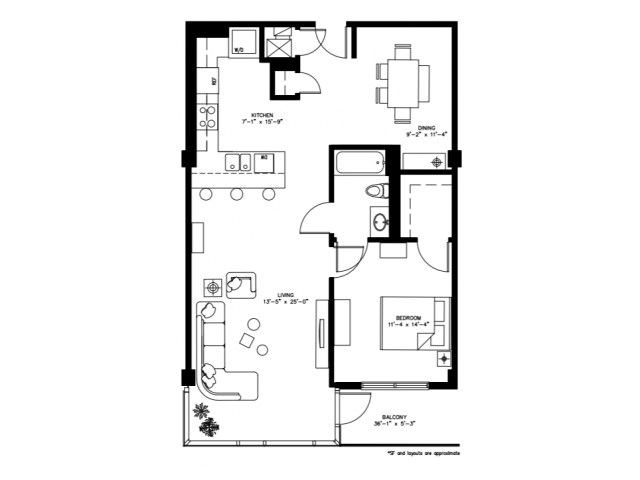 1 Bed 1 Bath - 1241 N. Milwaukee