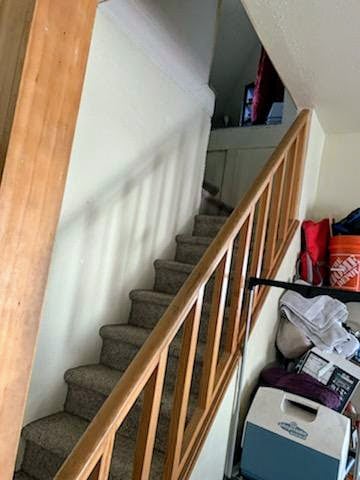 Stairs to large single bedroom upstairs - 429 NW 17th St